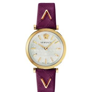 NWT Versace V-twist leather watch